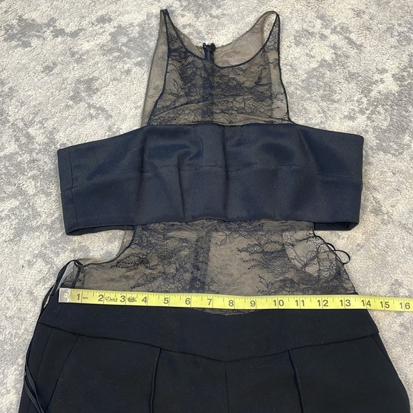 Noam Hanoch Nikka Bandeau Lace Cut Out Jumpsuit Black ASO Taylor Swift Sz 4 - Picture 15 of 16